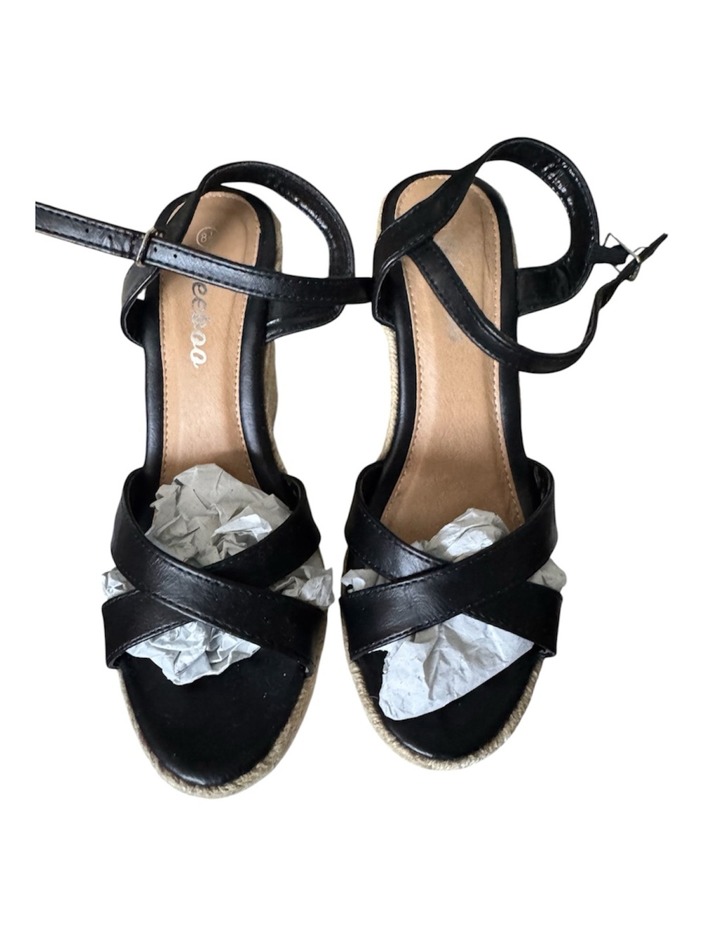 Women’s strappy espadrille platform wedge sandals - Picture 2 of 6